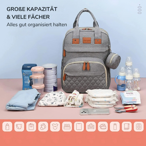 2-in-1 Baby Rucksack mit integriertem Wickelbett