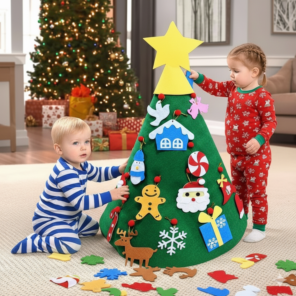 Montessori 3D Filz Weihnachtsbaum
