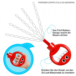 32-Loch-Seifenblasenstab – Riesiger Seifenblasenmacher für Kinder