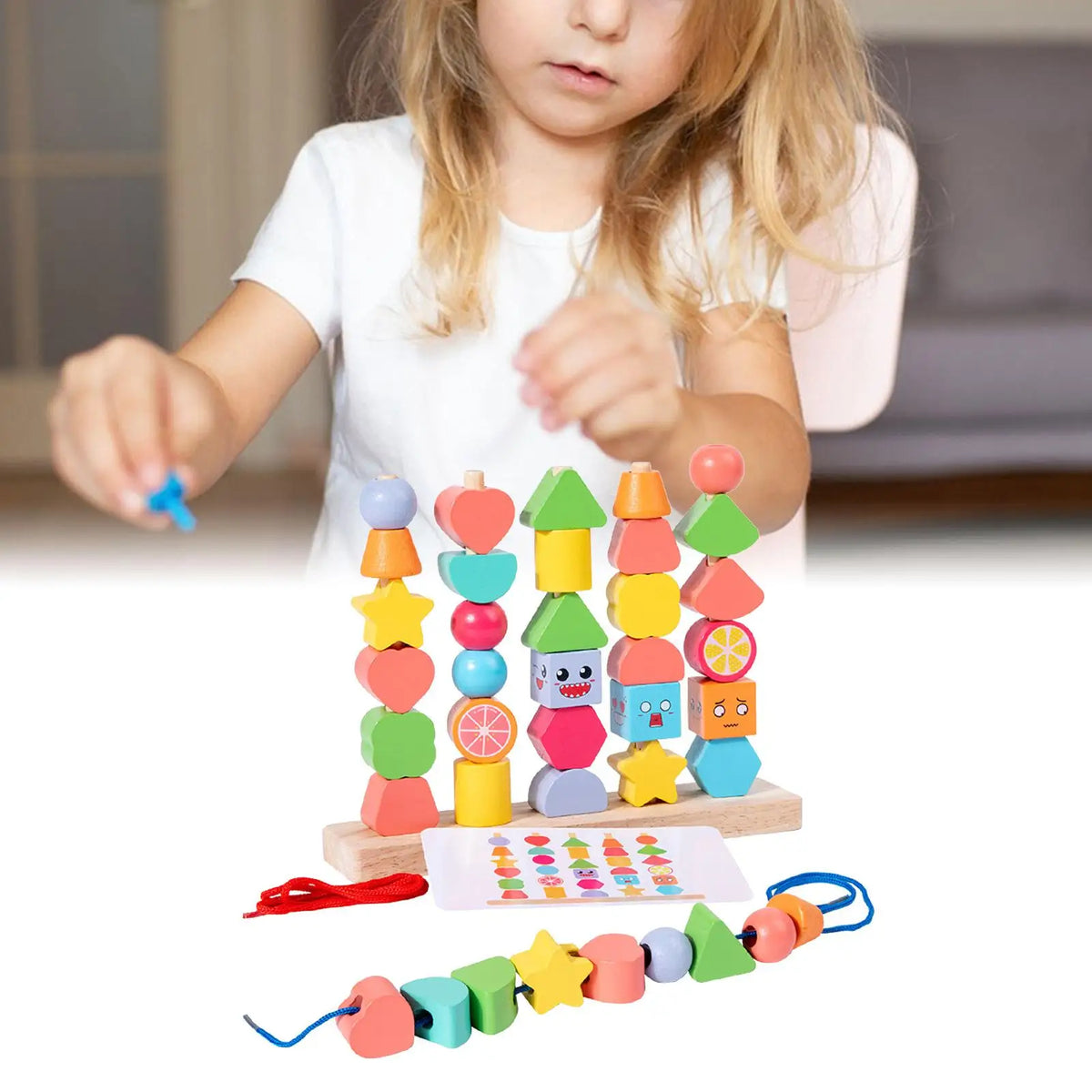 Holz-Lernbausteine für Kinder