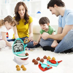 Lustiges Toiletten-Werfen - Familienspiel für Spaß
