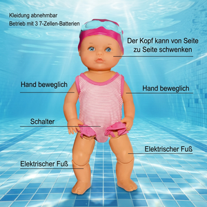 Schwimmende Babypuppe für Kinder