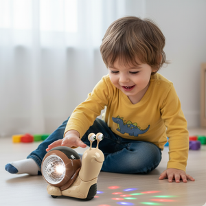 Leuchtende und Musik Spielende Schnecke Krabbelspielzeug