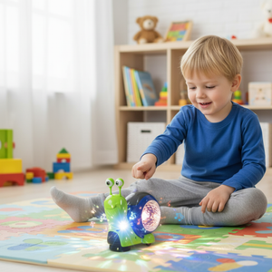 Leuchtende und Musik Spielende Schnecke Krabbelspielzeug