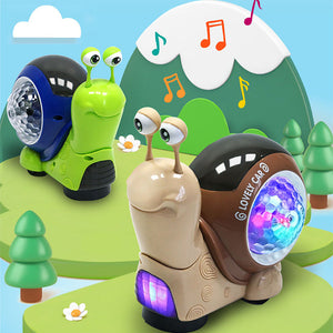 Leuchtende und Musik Spielende Schnecke Krabbelspielzeug