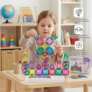 Kompakte Magnetplättchen – 40-teiliges Montessori-Reiseset