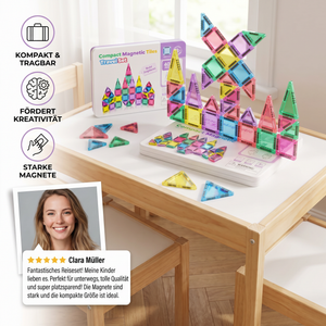 Kompakte Magnetplättchen – 40-teiliges Montessori-Reiseset