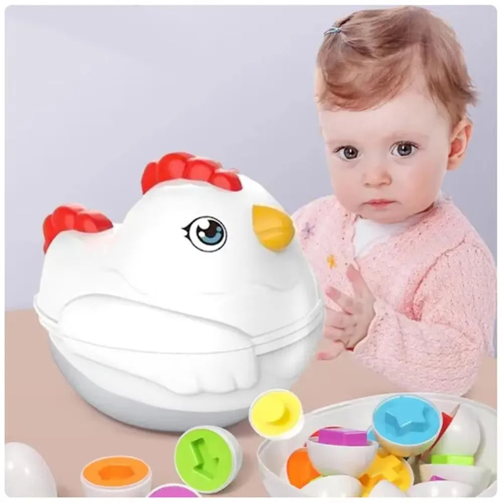 Montessori Formen und Farben Huhn