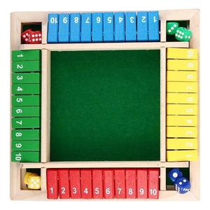 ShutTheBox Familien Klappenspiel 4 Spieler Set