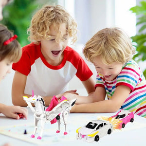 Magnetische Einhorn Verwandlungsautos