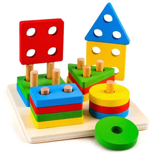 Montessori Geometrische Holz Formen - Spiel Set