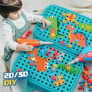 Handwerker Bauset für Kinder im Niedlichen Dino Design