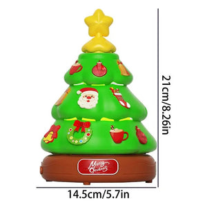 Musik Seifenblasen Weihnachtsbaum mit Sticker zum Dekorieren