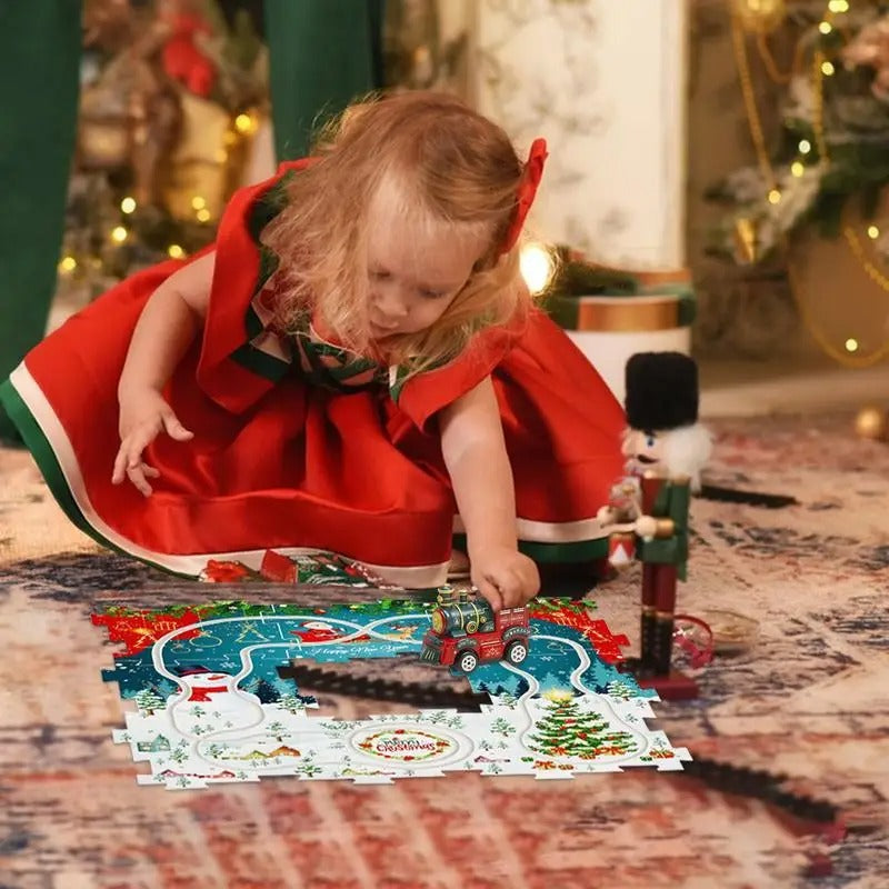 Weihnachtliches Puzzle Bahn Zug Spielzeug