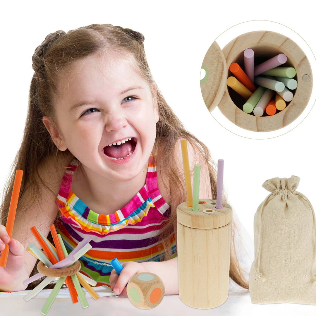 Montessori Farben Holzstäbchen Spiel