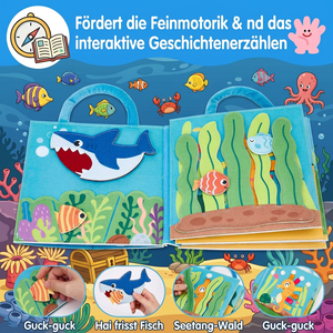 Montessori-Fühlbuch mit Meerestieren für spielerisches Lernen