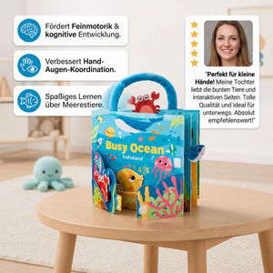 Montessori-Fühlbuch mit Meerestieren für spielerisches Lernen