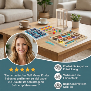 3-Teiliges Montessori Spiel- & Entwicklungs Rätselset für Kinder