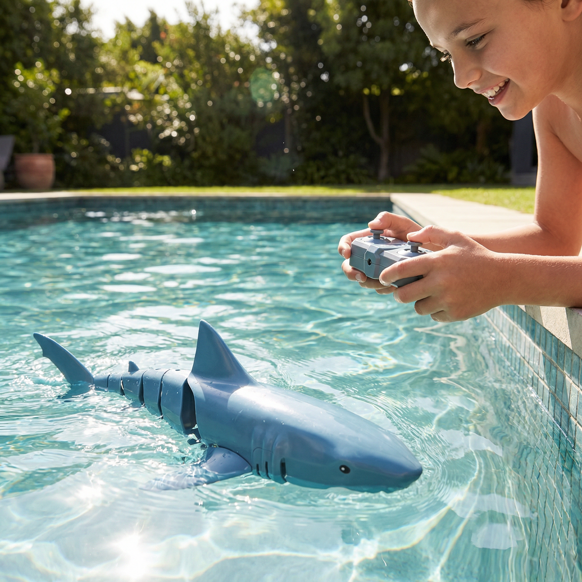 Ferngesteuerter Wasserhai – RC Schwimmroboter für Kinder