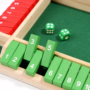 ShutTheBox Familien Klappenspiel 4 Spieler Set