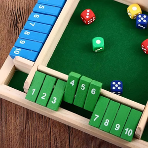 ShutTheBox Familien Klappenspiel 4 Spieler Set
