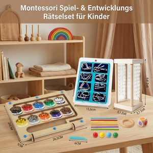 3-Teiliges Montessori Spiel- & Entwicklungs Rätselset für Kinder