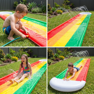 Regenbogen Wasserrutsche – Aufblasbare Outdoor Rutsche für Kinder & Familie