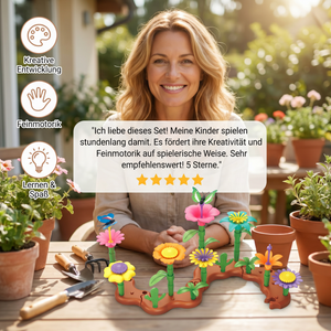Blumen-Garten Steckspiel für Kinder – Kreatives Pflanz & Lernspielzeug für kleine Gärtnerinnen und Gärtner