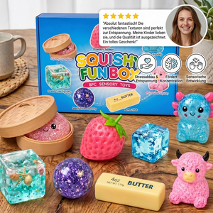 Premium-Set mit weichen Fidget-Spielzeugen – 8 sensorische Spielzeuge