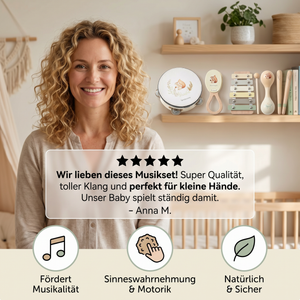 Montessori Holz-Musikinstrumente Set für Babys - Sensorisches & Musikalisches Lernspielzeug