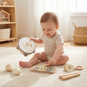 Montessori Holz-Musikinstrumente Set für Babys - Sensorisches & Musikalisches Lernspielzeug