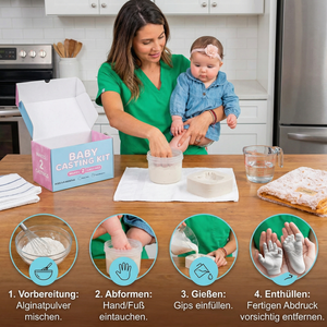 Baby Hand- & Fußabdruck-Set – Erinnerungsset für Neugeborene & Eltern