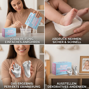 Baby Hand- & Fußabdruck-Set – Erinnerungsset für Neugeborene & Eltern