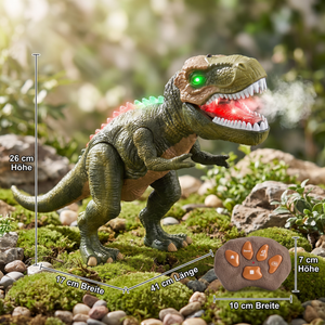 Ferngesteuerter laufender T-Rex – RC-Dinosaurier mit Sprühnebel, Licht & Sound