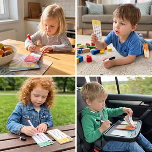Wiederverwendbare Mathe-Lernkarten für Kinder
